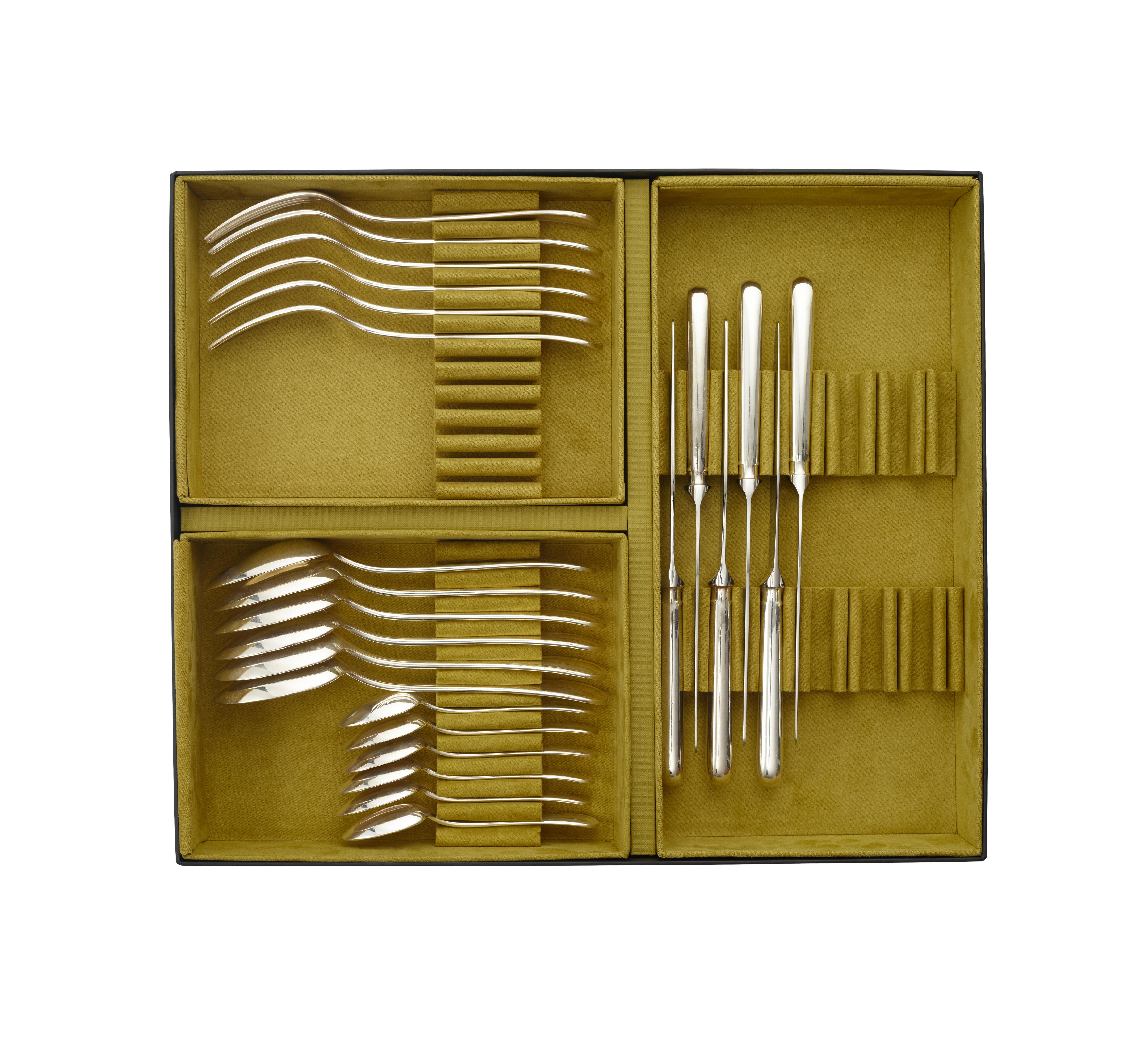 24-Piece Silver-Plated Flatware Set with Storage Box Aria 24-Piece Silver-Plated Flatware Set with Storage Box Aria